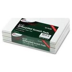 Ampad/Divi Of American Pd & Ppr Evidence® Recycled 4 x 6 Scratch Pads, White, 100 Sheets, 12 Pads/Pack (AMP21731)