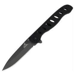 Gerber Evo Jr., Black Aluminum Handle, Black Blade, Plain