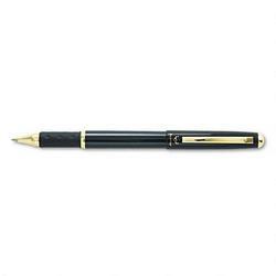 Pentel Of America Excalibur® Roller Ball Pen, Fine Tip, Black Lacquer/24K Gold Trim (PENRX15AXA)