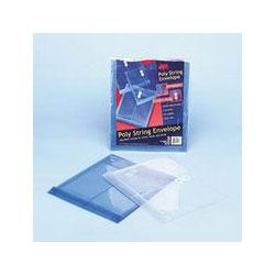 Esselte Pendaflex Corp. Expandable Poly String Tie Envelopes, Legal, Side Load, Clear, 3 per Pack (ESS638143)