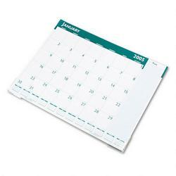 House Of Doolittle Express Track Monthly Desk Pad Calendar, 13-Month Format, 22 x 17, Teal (HOD148)