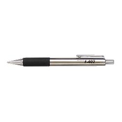 Zebra Pen Corp. F-402 Ballpoint Pen, 0.7 Millimeter,Black Ink/Silver Barrel (ZPC29210)