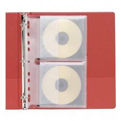 Fellowes Loose-Leaf Binder Sheets CD Case - Slide Insert - Vinyl - Clear - 1 CD/DVD (95304)