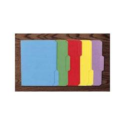 Universal Office Products File Folders, 2-Ply Top Tabs, 1/3 Cut, Assorted, Blue, Letter Size, 100/Box (UNV16161)