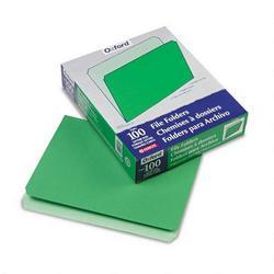 Esselte Pendaflex Corp. File Folders, Recycled, 2-Tone Green, Letter, Top Tab, Straight Cut, 100/Box (ESS152BGR)