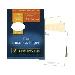Southworth Company Fine Business Paper, 24 lb., A4 Size, 500/BXm, White (SOU404M)