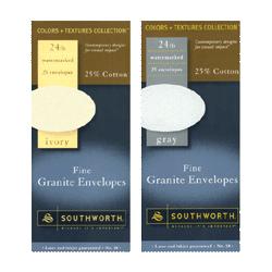 Southworth Company Fine Granite Envelopes, 24LB, Size 10, 25 Count, Gray (SOUP91410)