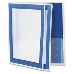 Avery-Dennison Flexi-View Two-Pocket Folders, 2/Pack, Navy (AVE47846)