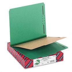 Smead Manufacturing Co. Four-Section Pressboard Classification Folders, Letter, Green, 10/Box (SMD13733)