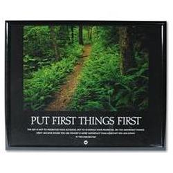 Advantus Corporation Framed Motivational Print Put First Things First® , 30w x 24h, Black Frame (AVT78155)