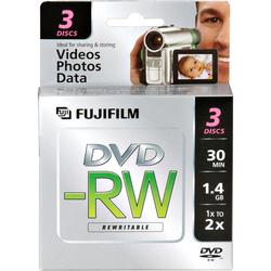 Fujifilm 2x DVD-RW Media - 1.4GB - 3 Pack