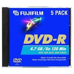Fuji Fujifilm DVD-R Media - 4.7GB - 120mm Standard - 5 Pack Jewel Case