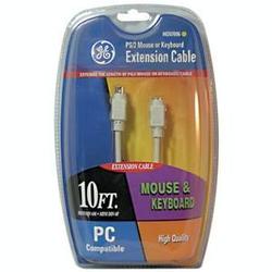 GE Mouse/Keyboard Extension Cable - 1 x mini-DIN (PS/2) - 1 x mini-DIN (PS/2) - 10ft