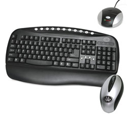 Gear Head Wireless Keyboard and Optical Mouse
