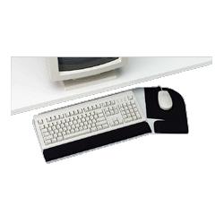 Kelly Computer Supply Gel Keyboard Tray With Angled Mouse Platform, Gray/Black (KCS39105)