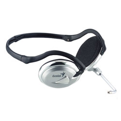 Genius HS-02N (neck type), Foldable Rear Band Headset with Volume Control.