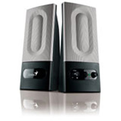 Genius SP-F200, 6W (line-in) Black, 120V US Stereo Speakers for PC