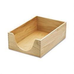Carver Wood Products Genuine Oak Stackable Desk Tray, Legal, Double Deep, 5 h, Oak Finish (CVR08221)
