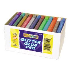 Chenille Kraft Company Glitter Glue Pens, Resealable, 72/BX, Assorted (CKC3380)