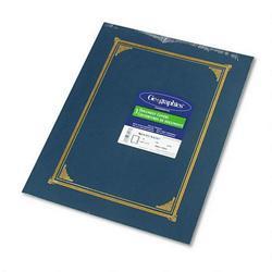 Geographics Gold Foil Stamped Certificate/Document Covers, 80-lb. Linen Stock, Blue, 3/Pack (GEO39417)