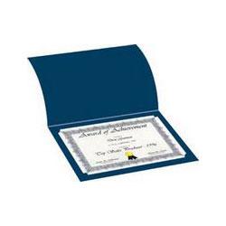 Geographics Gold Foil Stamped Certificate/Document Covers, 80-lb. Linen Stock, Blue, 6/Pack (GEO45332)