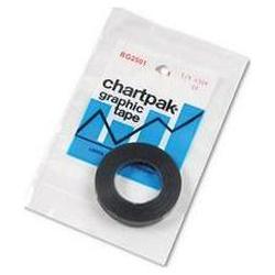 Chartpak/Pickett Graphic Chart Tape, 1/4 x 324 Roll, Glossy, Black (CHABG2501)