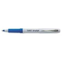 Bic Corporation Grip Roller Ball Pen with Strong Metal Point, Fine, 0.7mm Point, Blue Ink (BICGRE11BE)