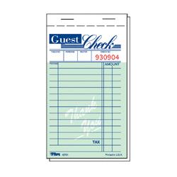Tops Business Forms Guest Check Books, 2 Parts, 3-3/8 x5-1/2 (TOP45702)