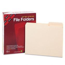 Smead Manufacturing Co. Guide Height Manila Folders, Double-Ply, 2/5 Cut Right Tab, Letter, 100/Box (SMD10386)