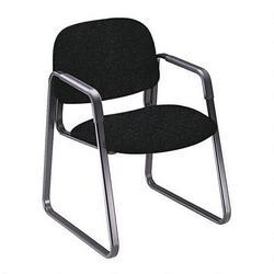 HON 4008AB10T Solutions Seating Sled Base Guest Chair, 4000 Series, Lumbar Support, Loop Arms, Black