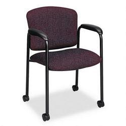 HON 4615BP90T Tiempo Guest Chair With Casters, 4600 Series, Reverse Tapered Back, Padded Arms, Mobil