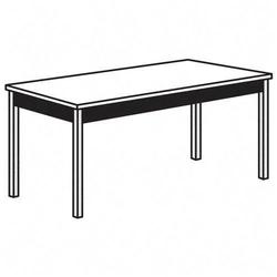 HON High-pressure Laminate Utility Table - Rectangle - 29 x 18 x 72 - Metal - Light Gray