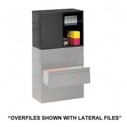 HON Overfile Storage Cabinets - 27.88 Height x 36 Width x 18 Depth - Steel - 1 x Adjustable, 1 Shelf(ves) - Charcoal
