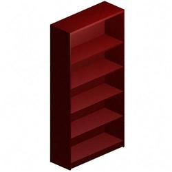 HON Valido 11500 Series Bookcase - 71 Height x 36 Width x 13.12 Depth - Ribbon Edge - Particleboard - Mahogany
