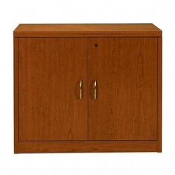 HON Valido 11500 Series Storage Cabinet With Doors - 29.5 Height x 36 Width x 20 Depth - Ribbon Edge - Particleboard - Bourbon Cherry