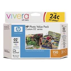HP (Hewlett-Packard) HP 02 Series Photo Value Pack - 150 Page - Cartridge, Sheet