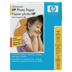 HEWLETT PACKARD HP Advanced Photo Paper - 5 x 7 - 250g/m - Glossy - 60 x Sheet