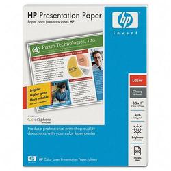 HEWLETT PACKARD HP Color Laser Presentation Paper - Letter - 8.5 x 11 - Glossy - 300 x Sheet