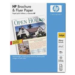 HEWLETT PACKARD HP Glossy Brochure and Flyer Paper - Letter - 8.5 x 11 - 48lb - Glossy - 150 x Sheet - White (Q1987A)