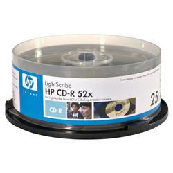 HEWLETT PACKARD - MEDIA SAP HP LightScribe 52x CD-R Media - 700MB - 25 Pack
