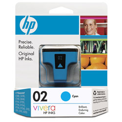 HEWLETT PACKARD - INK SAP HP No. 02 Cyan Ink Cartridge For Photosmart 8250 Printer - Cyan