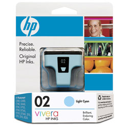 HEWLETT PACKARD - INK SAP HP No. 02 Light Cyan Ink Cartridge For Photosmart 8250 Printer - Light Cyan
