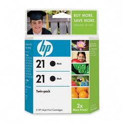 HEWLETT PACKARD - INK SAP HP No. 21 Twinpack Black Ink Cartridge - Black