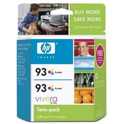 HEWLETT PACKARD - INK SAP HP No. 93 Twinpack Tri-color Ink Cartridge - Color