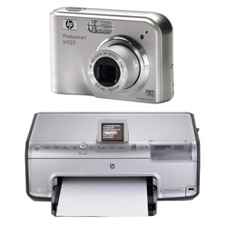 HP - HP CAMERA HP Photosmart M525 6 Megapixel Digital Camera/HP Photosmart 8050 Photo Printer Bundle