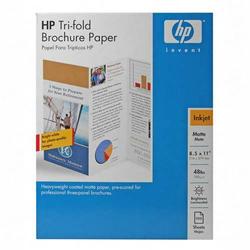 HEWLETT PACKARD HP Tri-fold Brochure Paper - Letter - 8.5 x 11 - Matte - 100 x Sheet (Q5443A)