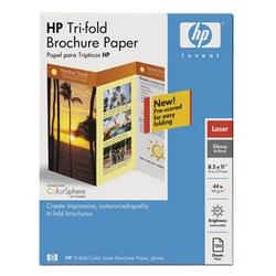 HEWLETT PACKARD HP Tri-fold Color Laser Brochure Paper - Letter - 8.5 x 11 - 160g/m - Glossy - 150 x Sheet