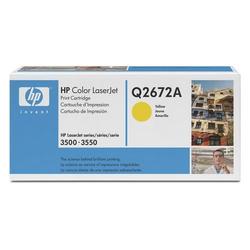 HEWLETT PACKARD - LASER JET TONERS HP Yellow Toner Cartridge - Yellow (Q2672A)