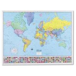 American Map Company Hammond Deluxe Laminated Rolled Political World Map, 50w x 38h (AMM714891)