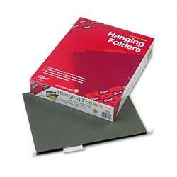Smead Manufacturing Co. Hanging File Folders with Pocket, 2 Expansion, Letter, 1/5 Cut, Green, 25/Box (SMD64415)